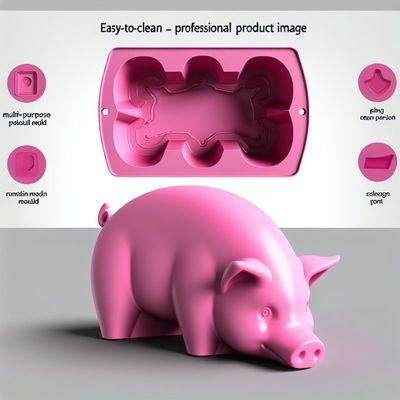Temizlenmesi Kolay Çok Kullanımlı Pembe Domuz Kalıbı